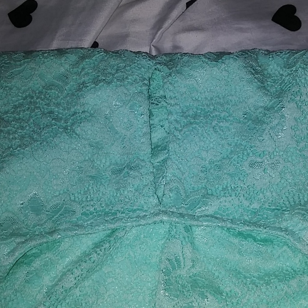 Never worn turquoise lace blouse
